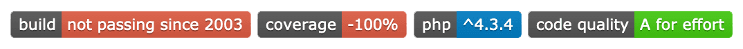 Code Quality: A for effort